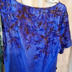 Purple black flower shirt